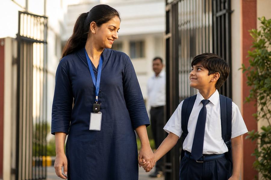 Personal ID-card GPS tracker for staff and students